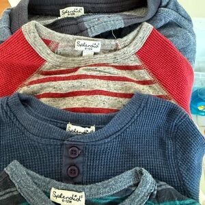 Splendid Kids' Striped and Solid Long Sleeve Tops and matching bottom